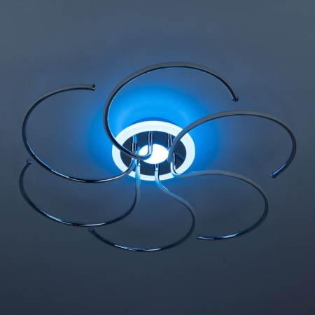 Ceiling chandelier Citilux "Jamini" CL229261E, 64x64x13 cm, 6x12.5W, LED, Gray color gray-10