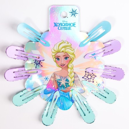 Hair hair clip, 10 pieces, cold heart-1