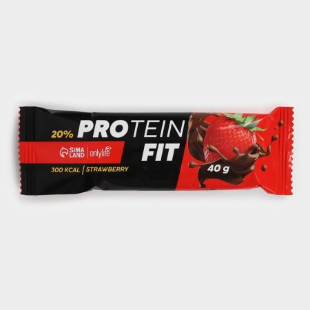 Protein Batoner Protein Bar, taste: strawberries, 40 g-1
