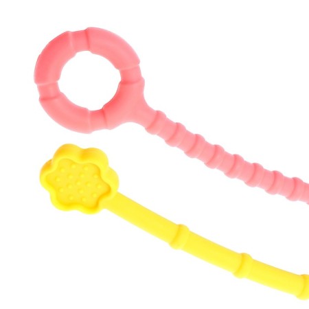 Developing toy "Octopus", with tactile rubber bands, Mix color-4