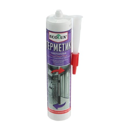 Sealant Ecolux, acrylic, universal, white, 290 ml