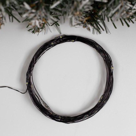 Garland "thread" 5 m Rosa, IP20, black thread, 50 LED, white glow, USB-1