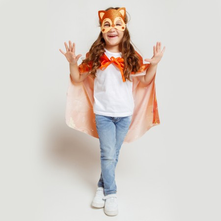 Carnival set "Red Lisichka": cloak, mask-6