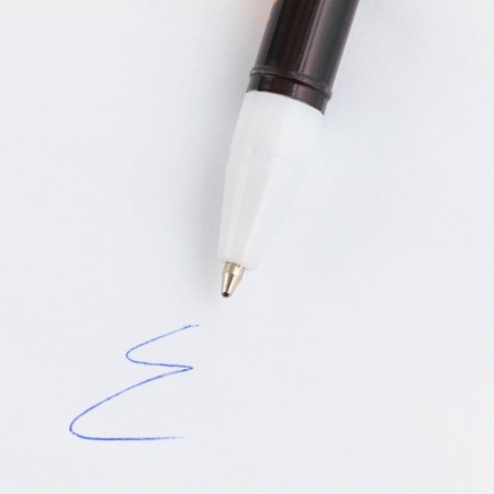 Handle plastic with a cap “Golden Teacher”, blue paste, ball 0.5 mm.-5