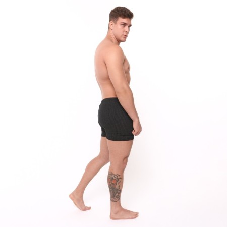 Free men's panties with button, black/squares, size 52-2