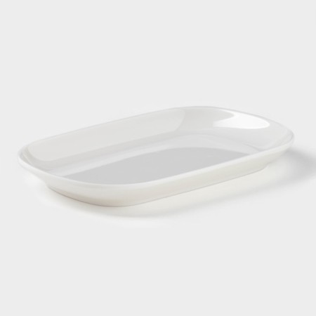 Rectangular dish "Celine", 18 × 11.2 × 1.8 cm, white color-1