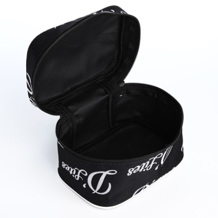 Cosmetic bag with lightning, black color-2