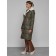 Coat insulated winter female, size 42, khaki color