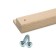 File handle (119/96 mm) wooden, beech, 1 pcs