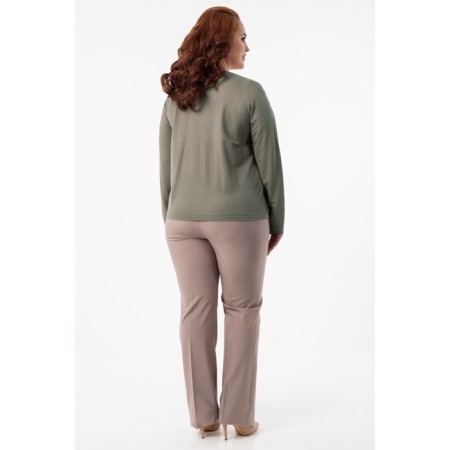 Female blouse, size 60, khaki color-5