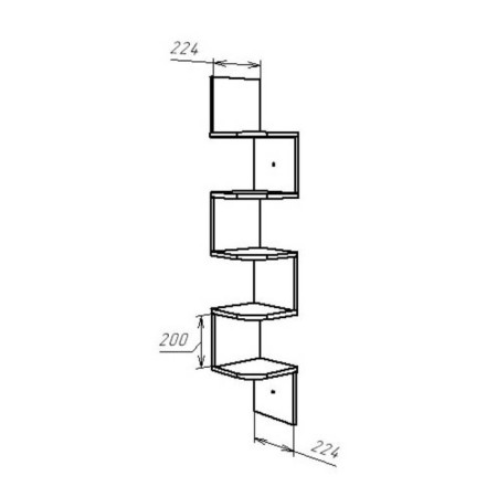 Carbon -hinged loft regiment 224x224x1280, wenge-1