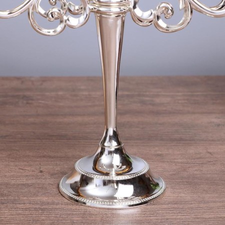 Summier Metal for 5 candles "conciseness" Color chrome 26.5x27.5x10 cm-5