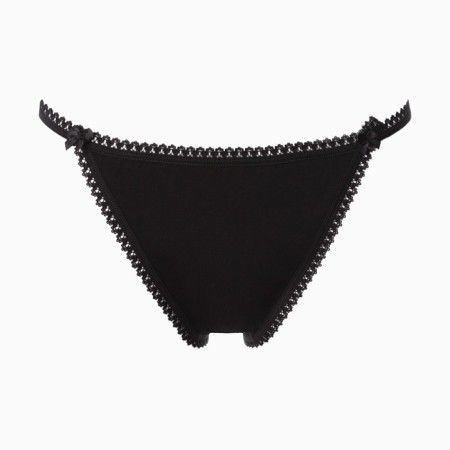 Panties of tanga women, black color, size 46-5