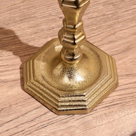 Antik candlestick 22 cm, aluminum-4