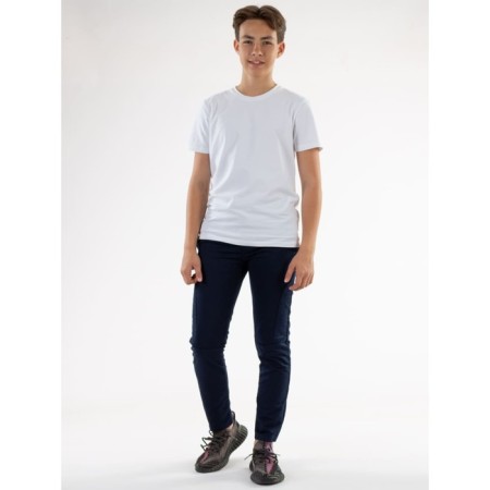 Sports pants for ISEE boys, height 122-128 cm, dark blue color