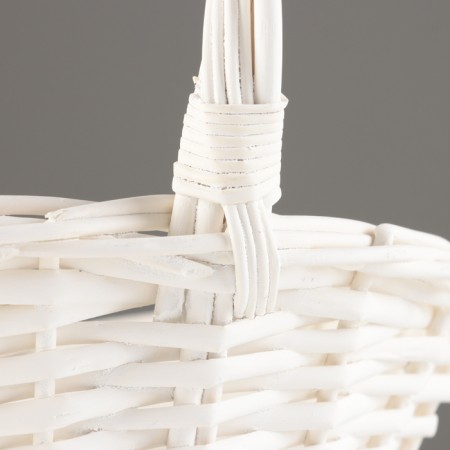 Wicker basket, 30x30x27x70 cm, white, willow-3