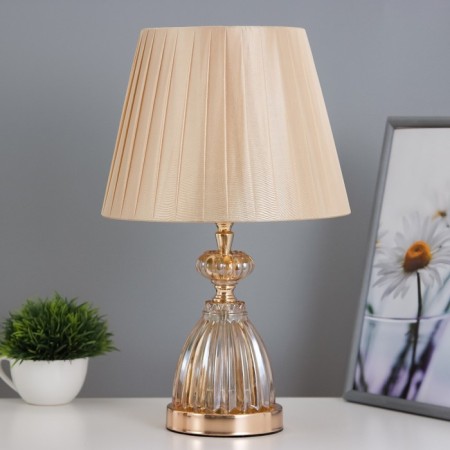 Board lamp with a backlight "Yana" 1x60W E27 gold 25x25x43 cm Risalux