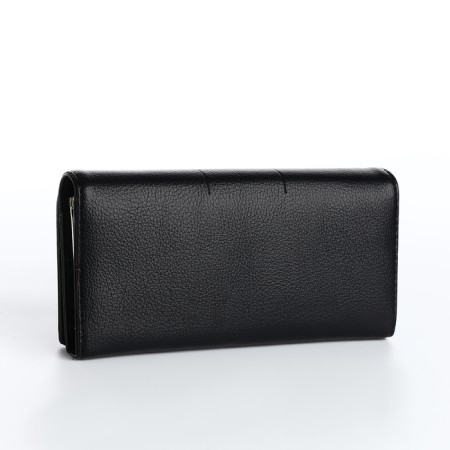 Women's wallet on a magnet, black color-1
