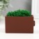Kashpo concrete mini "Retro radio" with moss light brown 8x4x4.5cm (moss green stabil.)