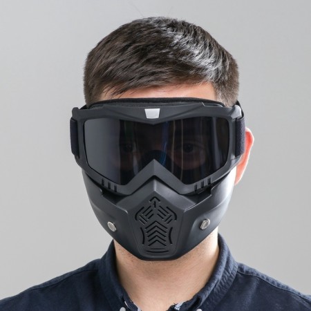 Mask glasses for motor vehicles, collapsible, glass with darling, black-3