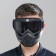 Mask glasses for motor vehicles, collapsible, glass with darling, black