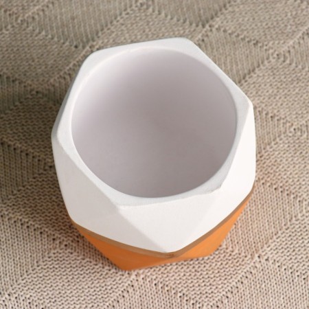 Kashpo "Noah polyhedra" orange, 12x10cm-2