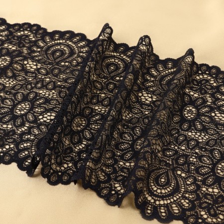 Lace elastic fabric, 190 mm × 23 ± 1 m, black color-2