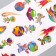 Stickers Paper "Cosmonauts" set 2 sheets 20x15 cm