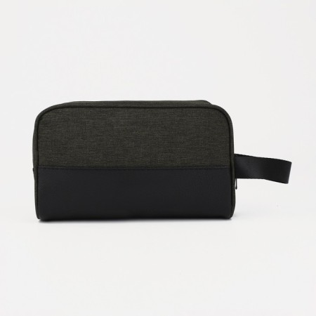 Cosmetic bag with lightning, khaki color-1