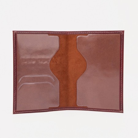 Cover for passport, burgundy color-2