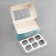 Box for 6 cupcakes with a window, "beautiful moments", 25 x 17 x 10 cm, confectionery packaging