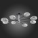 Ceiling EVOLUCE lamp. Sle155512-08. Gloa. 8x40 watts, E14, 84x84x22 cm, black color, chrome