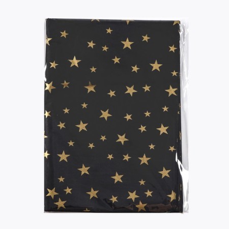 New Year. Paper packaging with silence, New Year's packaging "Stars on Black", 50 x 66 cm.-3