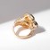 Ring "Jewelry" drop of trio, white-idle color in gold, dimensionless