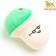 Dog toy "Mushroom", 10 cm, white/green