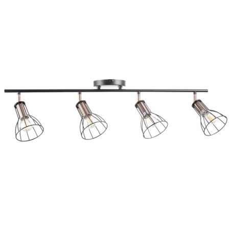 Lamp "Boston" 4x60W E14 black/copper-3