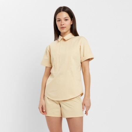 Women's costume (shirt, shorts) minku: enjoy is beige color, size 48-1