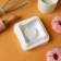 Form for baking and mousse desserts Konfinetta "Love in Square", silicone, 11.4 × 12 × 4.4 cm, white color