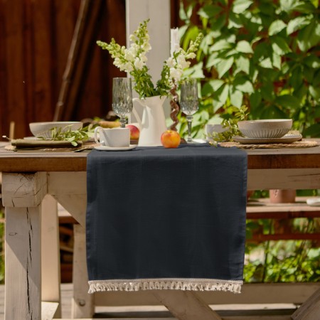 Walking on the table Ethel Linen Style 40x146 cm, central mix, 100% linen-3