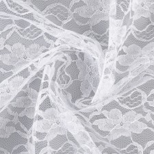 Hypyura flap, large flowers, white, 150 × 160 cm