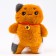 Soft toy "cat" on a key fob, 14 cm, brown color