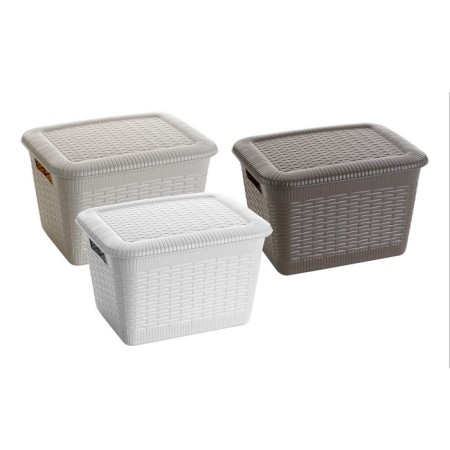 Universal basket with a lid, color mix-1