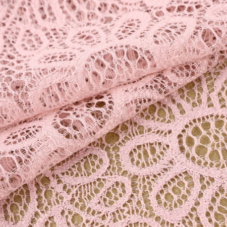 Lace elastic fabric, 190 mm × 2.7 ± 0.5 m, powder color-1
