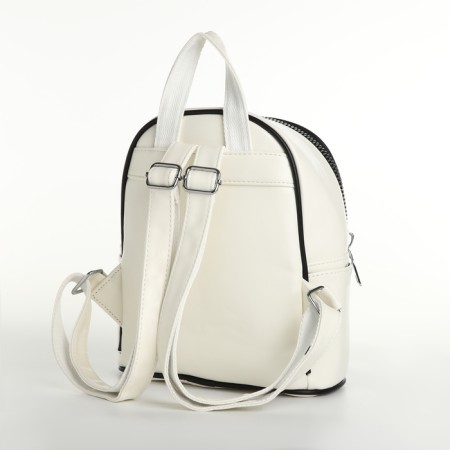 Women's backpack on lightning, white color-2