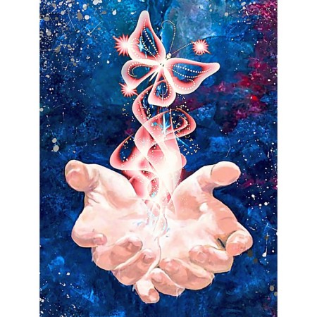 Diamond mosaic "Miracles in the hands" 30 × 40 cm