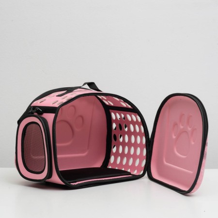 A folding bag-sheer with a separate entrance, EVA material, 43.5 x 28 x 33 cm, pink-5