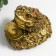 NECK Polystone for bronze "Cash toad on coins and gold ingots" 7.5x9x11 cm