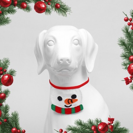 Animal collar "Snowman" (Osh up to 65 cm)