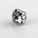 Rhinestones are sewing "circle", in the frame, d = 6 mm, 100 pcs, white color