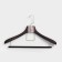 Shoulders - LadoM Brown Gold hanger for costumes, velvet crossbar, beech tree, 42.5 × 4 × 19 cm